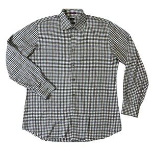 Paul Smith mens 16 slim fit blue purple check plaid lightweight dress shirt EUC